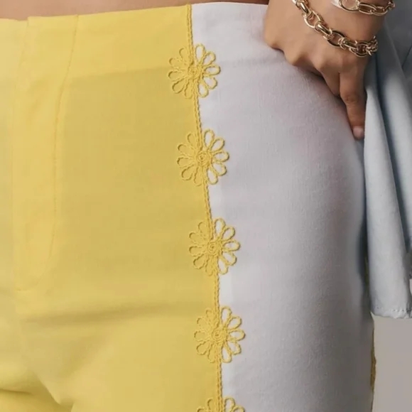 NWT Maeve Surf City Linen Blend Embellished Shorts - Picture 3 of 7